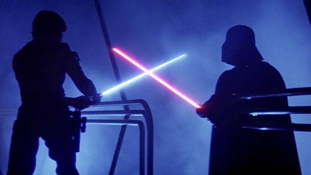image Dark Vador contre Luke Skywalker dans star wars