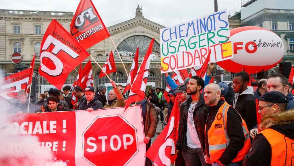 image grève cheminots pour les JO