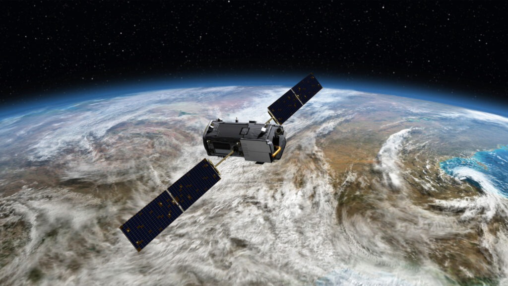 image de l'Orbiting Carbon Observatory OCO 2 utilisé pour observer la fluorescence des plantes