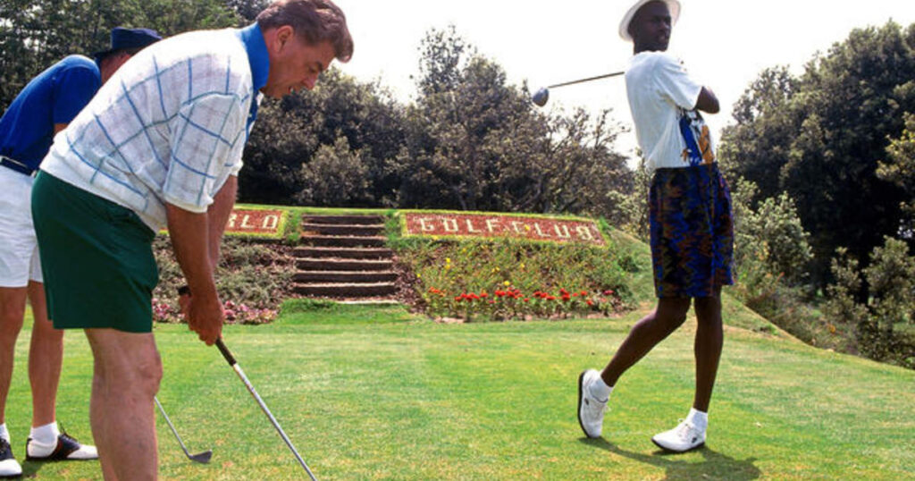 image Michael Jordan contre chuck daly au golf